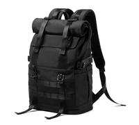ERHTGUO Roll Top Backpack For Men, Water Resistant Expandable, 17.3 Inch Laptop For Commute Travel, 40 Max Liter Rucksack(Large Size)