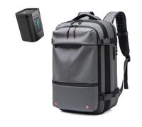 ERHTGUO Travel Men 17 Inch Laptop Backpack Vacuum Compression Business Large Capacity School Expand Outdoor(Grey-Pumps)