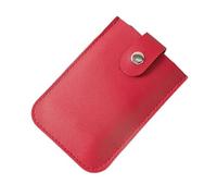 ERHTGUO Woman Business Card Purse Case for Bank Cards Slim Coin Wallet with Pullout PU Leather Portable Multi Bags Holders(Red)