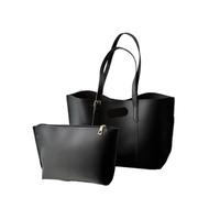 ERHTGUO Women's Bag Large Capacity Soft Leather Tote Bags Casual Versatile Single Shoulder Handbag Mommy Handbags Autumn And Winter(Black)
