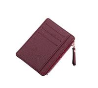 ERHTGUO Women's Ultra-thin Card Holder Coin Purse Zipper Candy Color Bus Student Bank Bag(Brown)