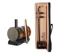 Erhu in legno massello Erhu, strumento Erhu, asse in legno marrone Erhu con custodia per pianoforte e archetto strumenti a 2 corde, sicuro ed ecologico