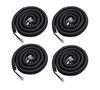 ERHUO 4PCS 2.5m Telefono Cavo Cavo Linea Filo 4P4C A spirale Lunghezza 0,45 a 2,5 m Srotolato Telefono Fisso Telefono Portatile Cavo Cavo RJ9/RJ10/RJ22
