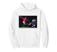 Eric Cantona Manchester Utd League - Pallone da Calcio Felpa con Cappuccio