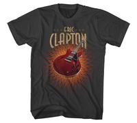 Eric Clapton - Chitarra Fiamme - Manica Corta - Adulto - T-Shirt