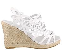 Eric Michael Women's Jillian White Sandal 37 (US Women's 6.5-7) M (B)