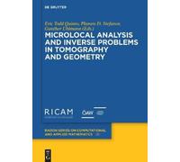 Eric Todd Quint Microlocal Analysis and Inverse Problems in T (Copertina rigida)