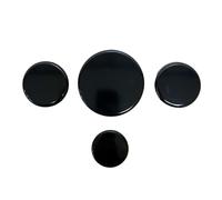 eRicambi® Kit Piattelli per Piano Cottura, 4 Pezzi Compatibile con Smeg Ignis - Dimensioni: Piccolo (44.5mm) Medio (55mm) Grande (80mm) - Smaltati Nero Lucido
