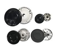 eRicambi, Kit Serie Completa Cappellotti + Spartifiamma 8 pezzi, 4 Fuochi per Piani Cottura e Fornelli Ariston Hotpoint Indesit Nardi di Altissima Qualità