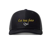 ERICAT Cappello Personalizzato, Cappellino con Visiera Personalizzati, Cappello da Baseball Personalizzabile con Foto/Logo/Testo, Cappello da Camionista Classico Personalizzato per Uomini e Donne