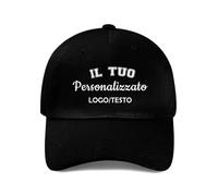 ERICAT Cappello Personalizzato, Cappellino con Visiera Personalizzati, Cappello da Baseball Personalizzabile con Foto/Logo/Testo,Cappello da Camionista Regolabile, Cappello da Sole Come Uomo Donna