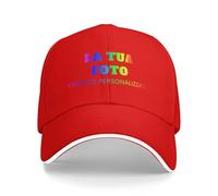 ERICAT Cappello Personalizzato, Cappellino con Visiera Personalizzati, Cappello da Baseball Personalizzabile con Foto/Logo/Testo, Cappello da Camionista Classico Personalizzato per Uomini e Donne