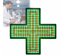 ERICAT Insegne Luminose a Croce Acriliche a LED 480X480X25MM, Lampada per Insegne per Interni con Croce per Farmacia, Insegna a Croce Medica con Interruttore a Tirante E 3 modalità, Facile da Usare