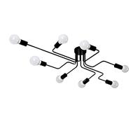 ERICAT Lampadari Sputnik Neri 8 Luci,Plafoniera Moderna da Incasso Sputnik,Luci a Sospensione retrò Vintage Industriali per Cucina Soggiorno-Nero 58x19cm