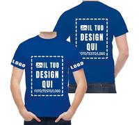 ERICAT Maglietta Personalizzata per Uomini e Donne in Grande quantità, Crea Il Tuo t Shirt Personalizzate. Magliette Personalizzabile - Aggiungi Immagini, Foto o Testi per Regali