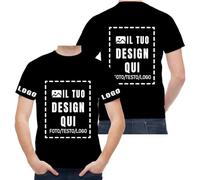 ERICAT Maglietta Personalizzata per Uomini e Donne in Grande quantità, Crea Il Tuo t Shirt Personalizzate. Magliette Personalizzabile - Aggiungi Immagini, Foto o Testi per Regali