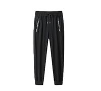 ERICAT Nallywear Stretch Pants, Stretch Active Pants For Women, Airflexion - Pull On Ice Silk Comfort Sweatpants(Black-jogger,2XL)
