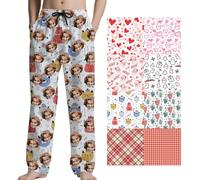 ERICAT pantaloni pigiama personalizado Loungewear su misura con testo, set di pigiami divertenti personalizada per uomo e donna,aggiungi il tuo design,pigiama con foto del volto,regalo per coppia