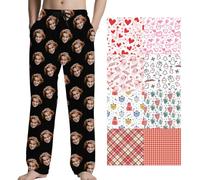 ERICAT pantaloni pigiama personalizado Loungewear su misura con testo, set di pigiami divertenti personalizada per uomo e donna,aggiungi il tuo design,pigiama con foto del volto,regalo per coppia