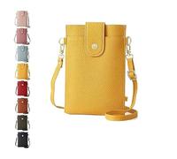 ERICAT Purrcase 2025 Women's Ultra-Slim Vertical Phone Wallet, Crossbody Bag With Card Slots And Pockets(Yellow)