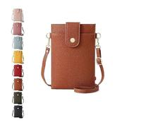 ERICAT Purrcase 2025 Women's Ultra-Slim Vertical Phone Wallet, Crossbody Bag With Card Slots And Pockets(Brown)
