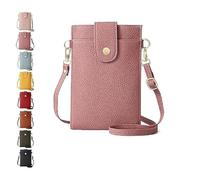 ERICAT Purrcase 2025 Women's Ultra-Slim Vertical Phone Wallet, Crossbody Bag With Card Slots And Pockets(Pink)
