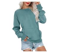 ERICAT Regulatem Sweatshirt, Women's Crewneck Hoodless Sweatshirt, Crew Neck Sweatshirts Women(Green,M)
