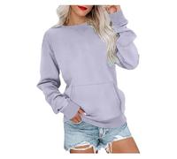 ERICAT Regulatem Sweatshirt, Women's Crewneck Hoodless Sweatshirt, Crew Neck Sweatshirts Women(Light purple,2XL)