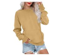 ERICAT Regulatem Sweatshirt, Women's Crewneck Hoodless Sweatshirt, Crew Neck Sweatshirts Women(Yellow,S)