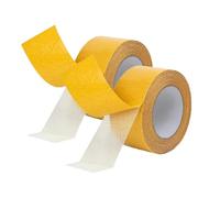 ERICAT Statisticsing Tape, Super Sticky Resistente Clear Tape, High Adhesive Strength Mesh Double-Sided Duct Tape, For Mounting Carpets,Pictures,Office(Yellow*2,1.97in)