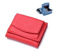 ERICAT Wallet, Foldable Slim Compact Card Holder, Unisex Wallet with Coin Pouch(Big Red)