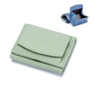 ERICAT Wallet, Foldable Slim Compact Card Holder, Unisex Wallet with Coin Pouch(Light Green)