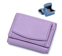 ERICAT Wallet, Foldable Slim Compact Card Holder, Unisex Wallet with Coin Pouch(Light Purple)