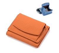ERICAT Wallet, Foldable Slim Compact Card Holder, Unisex Wallet with Coin Pouch(Orange)