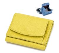 ERICAT Wallet, Foldable Slim Compact Card Holder, Unisex Wallet with Coin Pouch(Yellow)