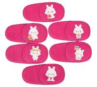 Ericetion 6 Cerotti per Occhiali per Bambini, Benda per Occhi a Forma di Coniglio Rosa Morbido, Benda Medica per Occlusione, Riutilizzabile, per Occhio Pigro, Ambliopia, Strabismo