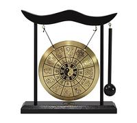 Ericetion Mini Desktop Gong Tavolo Vento a Pezzi Strumenti a Percussione Piatti Gong con Martello per La Casa Regalo per La Casa