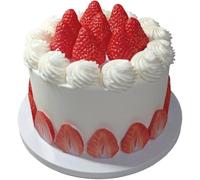 Ericetion Modello di Torta Artificiale 6 Pollici, Torta di Compleanno Finta Realistica, Torta alla Crema di Fragole, Simulazione di Torta, Vetrina, Decorazione Artificiale per Casa.