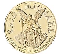 Ericetion Moneta commemorativa d'oro dell'Arcangelo San Michele - Preghiera degli Stati Uniti, Moneta da Collezione e Regalo