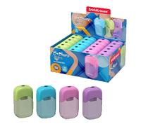 Erichkrause temperamatite S-Sharp con contenitore - design ergonomico - lama in acciaio resistente - colori assortiti (24 pezzi)