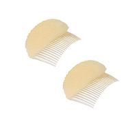 Ericotry 2 pezzi 8,4 cm Charming Bump It Up Volume Inserti Spugna Schiuma Capelli Pettine Do Beehive Hair Stick Bun Maker Tool Base Hair Styling Accessori Strumento per aumentare i capelli (beige)
