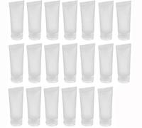 ericotry 20PCS 100ml Clear Empty Refillable Plastic Soft Tubes Cosmetic Sample Bottles Jars Makeup Travel Containers for Lip Balms Lip Gloss Shampoo