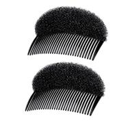 ericotry 2PCS Charming Bump It Up Volume Inserti per Capelli Decorazione Pettine Spugna Schiuma Do Beehive Hair styler Inserto Strumento Pettine Capelli Stick Bun Maker Strumento (nero)