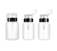 Ericotry 3 dispenser per rimuovere lo smalto da 200 ml, vuoto, ricaricabile, in plastica, per la rimozione del trucco, strumento per nail art