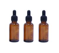 ericotry 3 Pcs Vuota Riutilizzabile In Vetro Ambrato Contagocce Graduato Bottiglia di Olio Essenziale di Cosmetici Elite Contenitore di Liquido Vaso di Presina con Pipetta di Vetro Contagocce