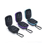 ericotry 3PCS Borsa per la conservazione dell'olio essenziale portatile Portabottiglie per olio essenziale Custodia rigida per 6 bottiglie (può contenere una bottiglia a rullo da 1-5 ml)