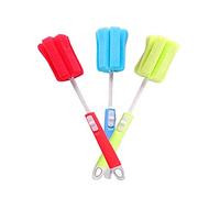 ericotry 3PCS Spugna Bottiglia Spazzola Regolabile Manico Lungo Spazzole Pulizia Biberon Scrubber per Cucina Pulito e Più (Colore Casuale)