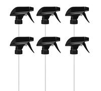 ericotry 6 ugelli spray neri di ricambio per spruzzatore a grilletto in plastica, adatti per bottiglie da 28/410, 8 oz/16 once di ricambio per bottiglie di vetro o plastica, Nero , 22 mm