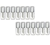 Ericotry - Confezione da 12 flaconi vuoti da 1,2 ml, in plastica, ricaricabile, per labbro, con coperchio argentato, confezione da 1,2 ml