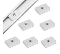 Ericrise 6 dadi a scanalatura a T M6, T-Track Slider dadi scorrevoli M6, T-Track in lega di alluminio, fissaggio a fessura per viti per strumento di lavoro del legno, 30 x 23 x 7,8 mm
